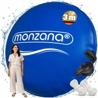 monzana Pool, 3m Winter Rund mit Seilen PVC Sicherheitsventil 6 Ösen Poolkissen