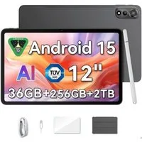 blackview Tablet MEGA2 12" Android 15 4G LTE, 128/256 GB,9000mAh,GPS,13-in-1 Set Tablet (12", 120Hz 2K Gaming Tablet,4G LTE+5G WiFi,WideVine L1,Dual Kamera,Face ID)
