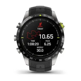 Garmin MARQ Athlete G2 [inkl. Silikonarmband schwarz] 46mm Titangehäuse schwarz / silber