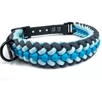 Tierluxe Hunde-Halsband Foxy, Paracord, Biothane, Metall, Handgemacht