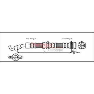 Metzger Bremsschlauch vorne rechts Kia Pride Mazda 121 Demio