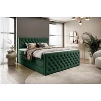 wonello Boxspringbett Victoria, mit Bettkasten, Matratzen und wonello premium Topper - edler Samt