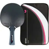 Butterfly Tischtennisschläger 1x Timo Boll Titanium Tischtennisschläger + Hülle Drive Case II, Tischtennis Schläger Set Tischtennisset Table Tennis Bat Racket