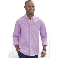 H.I.S Langarmhemd Regular-fit Oxfordhemd langarm mit Button-down-Kragen aus reiner Baumwolle