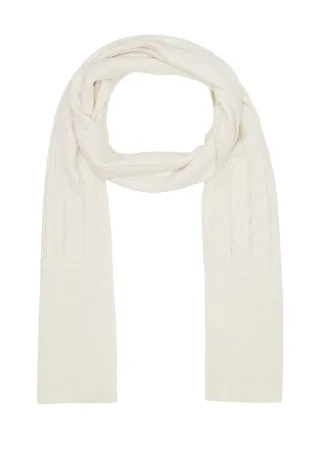 s.Oliver Red Label - Strickschal mit Rippstruktur beige - Gr. - ONE SIZE