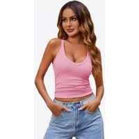 Imily Bela Trägertop Damen Elastisches Yoga Tanktop (Packung, 1-tlg., 1per-Pack) in Unifarbe