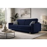 MOEBLO Schlafsofa CALIFORNIA, Sofa aus Samtstoff Couch für Wohnzimmer Sofagarnitur Polstersofa Wohnlandschaft Velours 230x96x97cm, mit Bettkasten und Schlaffunktion