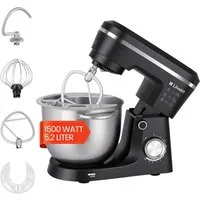 LLIVEKIT Küchenmaschine, 1500 W, 5,2 l Schüssel, mit 10 Geschwindigkeiten