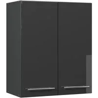 Vicco Hängeschrank Fame-Line, Anthrazit Hochglanz/Anthrazit, 60 cm (1-St)