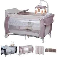 BabyGo Baby-Reisebett Sleeper Deluxe, beige, mit Musik-Mobile