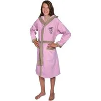 Wörner Kinderbademantel Angel, Langform, Baumwoll-Webfrottier, Kapuze, Gürtel, mit Stickerei, mit Tasche, maschinenwaschbar, trocknergeeignet