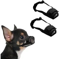 FOUORTUNATE-BEE Maulkorb 2er Hundemaulkorb Set verstellbar atmungsaktiv mit Netzdesign, Für Spaziergang, Tierarzt, Pflege und Hundetraining geeignet