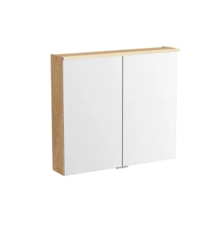 VitrA New Metropole Edge LED-Spiegelschrank mit 2 Spiegeltüren 80 x 18 x 70 cm (BxTxH),67146 67146