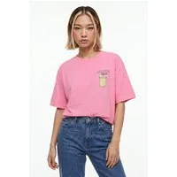 ONLY Kurzarmshirt ONLRITA S/S PRINTED TEE CS JRS Baumwolle, loose fit, Rundhals