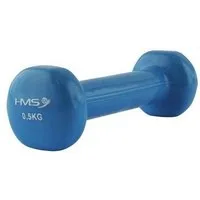 HMS Kurzhantel Fitness (Gusseisen mit Vinylbeschichtung) 0,5kg blau - 1 Stück