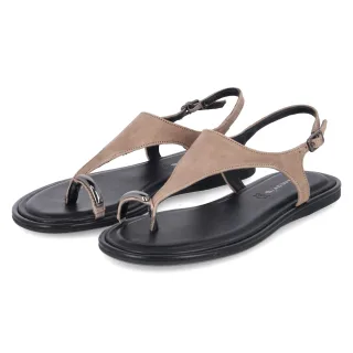 Tamaris Zehentrenner-Sandalen  Braun - Gr. 37 -  Synthetik Material