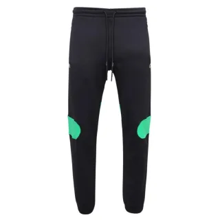 Off-White Green Diag Outline Design Schwarze Jogginghose mit Bundchen