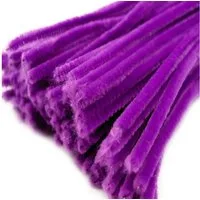 maDDma Basteldraht 20 Draht Pfeifenreiniger 6 mm Länge 30cm CHENILLE Farbe wählbar, helllila