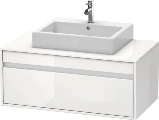 Duravit Ketho Konsolenwaschtischunterbau wandhängend Weiß Hochglanz 1000x550x426 mm - KT669502222 KT669502222