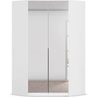 OTTO home Eckkleiderschrank Kleiderschrank Schrank Ankleidezimmer Schlafzimmer Garderobe AGORDO (in zwei Griff-Farben, Breite/Tiefe 117x117 cm, Höhen 210/229 cm) mit Spiegeltüren, voll ausgestattet mit viel Stauraum MADE IN GERMANY