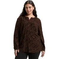 TOM TAILOR PLUS Klassische Bluse mit Leo-Print
