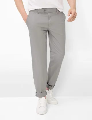 Eurex by Brax Herren Flatfronthose Style JIM GREY, grau, Gr. 29