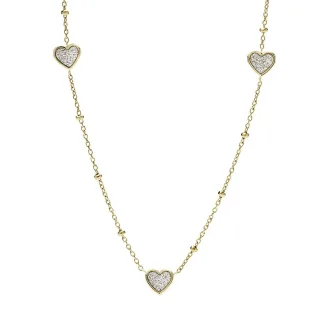 Fossil Schmuck 'Sutton' Damen Halskette aus Edelstahl - Gold JF03942710