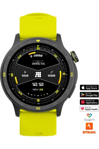 Invicta I-Tech 2 ITECH-002 Herren Uhr - Smartwatch Bewegung - Edelstahl mit schwarzem Zifferblatt - 45 mm