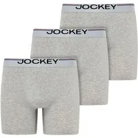 Jockey Langer Boxer Cotton Stretch (3er Pack) eng anliegend, hoher Tragekomfort