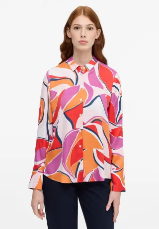 ETERNA - Bluse Viskose Langarm fuchsia - Gr. - 36/Langarm