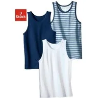 H.I.S Unterhemd Achseltop (3er Pack) weiches Jersey-Material, tiefer Rundhals-Ausschnitt