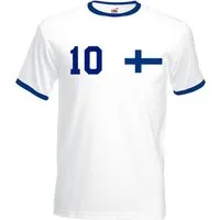 Youth Designz T-Shirt Finnland Herren T-Shirt im Fußball Trikot Look mit trendigem Motiv