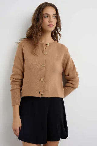 Knopf-Strickcardigan