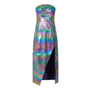 AmyLynn - Maxikleid für Damen, Bandeau (Silber/Regenbogen)