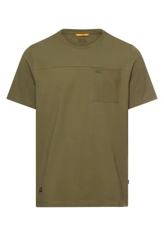 camel active - T-Shirt mit Brusttasche deep olive - Gr. - M