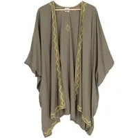 Guru-Shop Kimono Kurzer bestickter Sommer Kimono, Kaftan,.., alternative Bekleidung