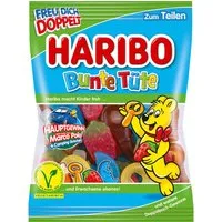 HARIBO Süßigkeit, Haribo Bunte Tüte Fruchtgummi Mischung mit Colageschmack 175g
