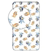 Bluey Spannbettlaken 90 x 200 + 25 cm Kinderbett Matratze Zuhause, Baumwolle