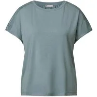 STREET ONE T-Shirt - Jersey-Shirt Damen – Mesh-Details Schulter – U-Boot-Auss
