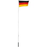 colourliving Fahnenmast Flaggenmast ca. 4 Meter Fahnenstange mit Deutschland Flagge, (1-St)