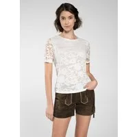 Spieth & Wensky Dirndlbluse Trachtenbluse "Faronica" (1-tlg) mit Allover-Spitze