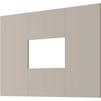Inn.Furn Wandpaneel Option, (TV Rückwandpaneel in Kaschmir / Sand, 116 x 118 cm) mit Ausschnitt für TV Wandhalterung
