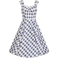 Hearts & Roses London A-Linien-Kleid Sadie Check Retro Vintage Fit-N-Flare 50er