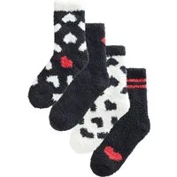 Next Kuschelsocken Kuschelige Söckchen, 4er-Pack (4-Paar)