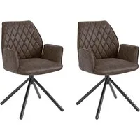 loft24 Esszimmerstuhl Pablo (2er-Set), mit Armlehne