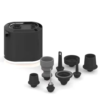 Mini Air Pump for Inflatables Ball Beds 2 in 1 Rechargeable with Camping Light, Compact inflator pump for Floats, Balloo