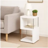 HTI-Living Regal Standregal 2 Fächer Thekla Weiß, Stück 1-tlg., mit Metallstreben