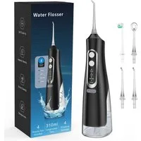 Forrlite Munddusche 2026 Neues Munddusche Elektrischer Zahnreiniger 4 Modi & 4 Düsen, Düsen Kabellose Munddusche IPX7 Wasserdicht Wasser Flosser 310ML