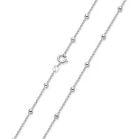 Materia Collierkettchen Damen Mädchen Silber Kugelkette 40-70cm K103, 925 Sterling Silber, rhodiniert