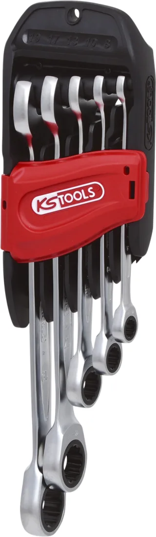 KS Tools GEARplus Ratschenringmaulschlüssel-Satz, 5-tlg 8-19mm - 503.4255